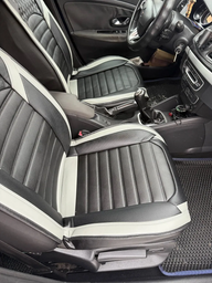 Накидки чехлы на сиденье для MITSUBISHI COLT 2004-2012 AUAU 5D Fame черные с серой вставкою фото от покупателей 1