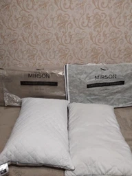 Подушка антиаллергенна MirSon Eco Line Silver №142 EcoSilk 60х60 см Середня (2200000393128) фото від покупців 1