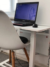 Приставной стол на колесах с регулировкой высоты RZTK Desk Compact 2 700 х 400 мм White