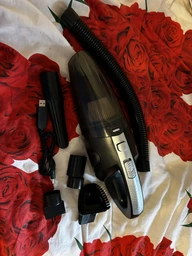 Пылесос автомобильный беспроводной с насадками 50Вт Vacuum Cleaner, аккумуляторный ручной мини-пылесос с USB зарядкой для уборки машины, дома, клавиатуры, труднодоступных мест, Черный, VA-30 фото от покупателей 15