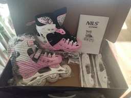 Łyżworolki Nils Extreme 4 w 1 NH10905 31-34 S Różowe (5907695532814)