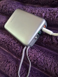 Повербанк 10000 mAh 22.5W Foneng PX115 с LED дисплеем и быстрой зарядкой PD/QC USB-C порт встроенный кабель Type-C lightning универсальный мощный портативный повер банк 10 000 power bank павербанк для телефона iPhone Samsung роутера планшета серый фото от покупателей 11