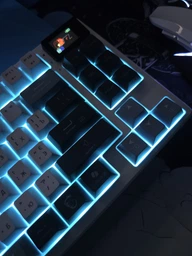 Клавіатура MSI FORGE GK600 TKL W SKY UA 104key, mechanical Linear, USB-A, Wireless, Blueto