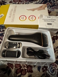 Электрическая роликовая пилка пемза для ног и пяток аккумуляторная Electric Callus Remover с LCD дисплеем и функцией самоочистки + большой комплект по уходу за ногами фото от покупателей 4
