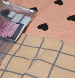 Комплект постельного белья Mirson Полуторный 143х210 см 17-0839 Hearts & Grid Бязь (2200011632957)