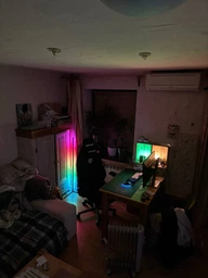 Торшер неоновая лампа Lamp Led Rgb 120 см от Usb напольный угловой светильник, ночник, с пульт управления (черная) фото от покупателей 1