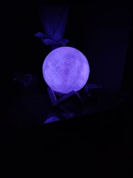 Ночник 3D аккумуляторная Луна Светильник 5 режимов 5 цветов 3D Moon Touch USB фото от покупателей 9