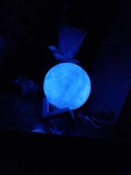 Ночник 3D аккумуляторная Луна Светильник 5 режимов 5 цветов 3D Moon Touch USB фото от покупателей 8