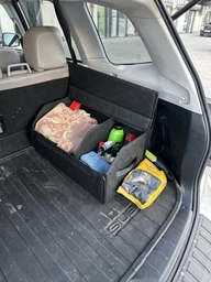 Складной органайзер Autovalom ProBag в багажник авто, сумка-саквояж из экокожи с черной прошивкой, 50×32×32 см, на липучках