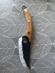 Нож кухонный Satori Сатори 28 см стальной профессиональный японский нож для кухни острый разделочный обвалочный ножик для разделки мяса рыбы шинковки капусты и овощей из нержавеющей стали с деревяной ручкой чехол для хранения и салфетка для ухода в наборе
