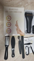 Электрическая роликовая пилка пемза для ног и пяток аккумуляторная Electric Callus Remover с LCD дисплеем и функцией самоочистки + большой комплект по уходу за ногами фото от покупателей 2