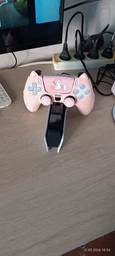 Качественный защитный силиконовый чехол Cat Ear Pink для геймпада Sony DualSense PS5 + накладки на стики [466129389] фото от покупателей 1