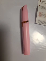 Женский электрический триммер для бровей Eyebrow Trimmer электробритва / эпилятор с подсветкой для депиляции волос над губой / в носу / на лице + щеточка, на батарейках, розовое золото (109575667) фото от покупателей 1