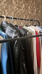 Вішалка Подвійна підлогова для одягу та взуття металева Clother Rack стійка для речей стелаж Чорна GS-7567
