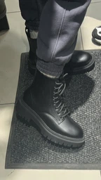 Женские демисезонные берцы кожаные высокие Skechers 167344 BBK 38 (8US) 25 см Черные (195969236154) фото от покупателей 7