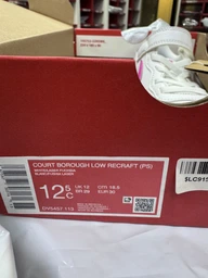Детские кеды для девочки Nike Court Borough Low Recraft (Ps) DV5457-113 30 (12.5C) Белые (197597303161) фото от покупателей 1