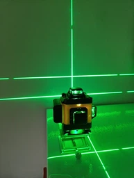 Лазерный уровень нивелир Laser Level 4D 2 аккумулятора 16 линий зеленый луч в кейсе желтый фото от покупателей 15