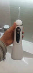 Ирригатор для полости рта 200 мл беспроводной аккумуляторный Oral Irrigator, портативный с 3 режимами работы и 4 сменными насадками для ухода за зубами, деснами и брекетами Белый, RGL-137-White фото от покупателей 6