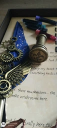 Перова ручка для каліграфії Blue Peacock подарунковий набір 5 різних чорнил підставка з печаткою Синій (М1730226) фото від покупців 1