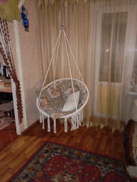 Підвісна гойдалка-крісло Sofotel Boho садова бежева (290001) фото від покупців 1