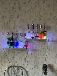Полки на стену, полки у ванную набор из двух U-форма 40х13,6х5,6 см Натуральный