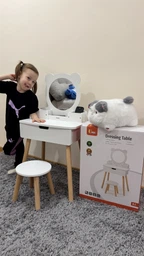 Игровой набор Viga Белый туалетный столик с зеркалом и сиденьем (44711) (6971608447112) фото от покупателей 1