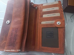 Гаманець шкіряний жіночий Paolo Peruzzi із захистом RFID 17 х 10 х 3 см (T-01-OR) помаранчевий фото від покупців 1