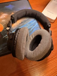 Амбушюры тканевые с эффектом памяти Audio-Technica ATH M20x, M30, M30x, M40x, M50, M50x, M50xBT, SX1 grey серые