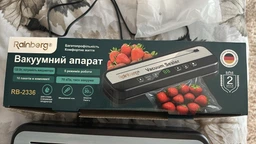 Професійний Вакууматор для продуктів Rainberg 120 Вт Кухонний вакуумний пакувальник, Вакууматор для їжі, Вакуматор, Спаювач та пакети для вакуумування харчові (rb2336) фото від покупців 1