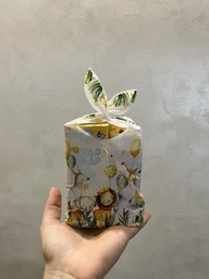 Пакеты подарочные детские полиэтиленовые для сладостей вкусностей Сафари животные 22*13 см. 25 шт