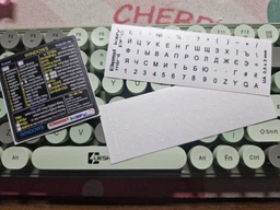 Наклейки на клавиатуру универсальные виниловые Best Key mini PRO матовая прозрачная БЕЛАЯ, 70 кл.