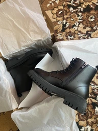 Женские демисезонные берцы кожаные высокие Skechers 167344 BBK 38 (8US) 25 см Черные (195969236154)