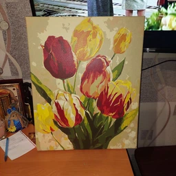 Картина по номерам 40×50 см Kontur. Разноцветные тюльпаны DS0433