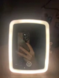 Зеркало для макияжа с лед подсветкой LED в ванную комнату настольное косметическое сенсорное на USB