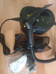 Пароочисник ручний для меблів 2500 Вт пароочищувач відпарювач парогенератор Steam Cleaner з 16 предметами для прибирання чищення стерилізації від жиру та плісняви для кухні ванної меблів авто вікон чорний + батарейки ААА 2шт (0275-0031) фото від покупців 1