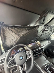 Зонтик сонцезахисний для авто лобового скла автомобіля шторка захисний від сонця фото от покупателей 1