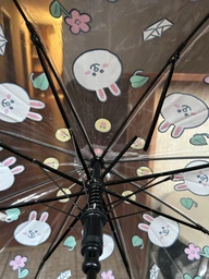 Зонт-трость полуавтомат детский для девочек YES Line Friends 708492 Розовый (5056574499035) фото от покупателей 1