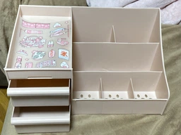 Органайзер/подставка для косметики настольный с выдвижными ящиками Cosmetics Organizer розовый (СО-28997) фото от покупателей 2
