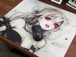 Стеклянный игровой коврик для мыши 490×420 мм Vampire Kiss glass pad из закаленного стекла 3 мм гласпад со сплошной силиконовой основой 1 мм совместим с Optical и Laser мышами, XL хардпад стеклопад glasspad Selerity Білий 49×42 см (999689) фото от покупателей 1