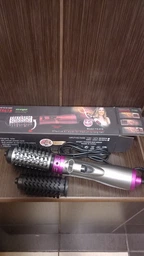 Фен щітка гребінець браш з обертанням 2в1 Professional Hot Air Styler 1000 Вт випрямляч для укладання волосся стайлер з функцією іонізації