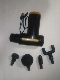 Перкуссионный массажный пистолет для тела Massage Gun вибромассажер для мышц красный фото от покупателей 15
