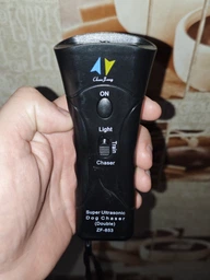 Отпугиватель собак Super Ultrasonic Dog Chaser ультразвук для собак - устройство для отпугивания, фонарик, + функция тренировки, черный (Double) фото от покупателей 8