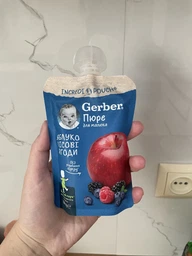 Дитяче пюре Gerber яблуко лісові ягоди 150 г (7613287358981) фото від покупців 2