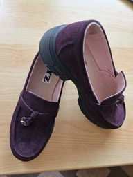 Лоферы женские замшевые MYZ 0911 PINK PEACH весна лето осень из натуральной замши персикового цвета. Размер 38 фото от покупателей 5