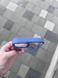 Чехол для Apple iPhone 13, Unit MagSafe, Голубой, прозрачный, магсейф, противоударный, магнитный, панель-накладка с поддержкой MagSafe, с поддержкой беспроводной зарядки, TPU+PC, защита всего корпуса, ударостойкий, ArmorStandart (ARM75195) фото от покупателей 3