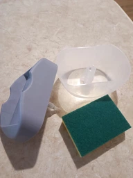 Органайзер для мочалок с мыльницей и дозатором нажимная Soap Pump Sponge Caddy фото от покупателей 2