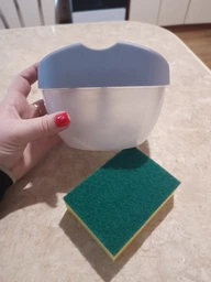 Органайзер для мочалок с мыльницей и дозатором нажимная Soap Pump Sponge Caddy фото от покупателей 1