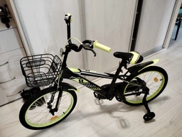 Детский велосипед 16 дюймов Crossride Brix с корзиной (Черно-оранжевый)