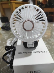 Портативный вентилятор ручной с дисплеем Led Digital Display Fan N15 Black фото от покупателей 19