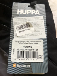 Подростковое зимнее пальто для мальчика Huppa Roman 2 12380230-50009 158 см Черное (4741632273504)